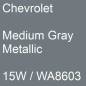 Preview: Chevrolet, Medium Gray Metallic, 15W / WA8603.